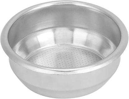 Fdit 58mm Stainless Steel Coffee Filter Basket Single Layer Double Doses Filter by Fdit