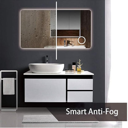 Illuminated LED Bathroom Mirror, Wall Mounted Backlit Makeup Vanity Mirror - Image 3