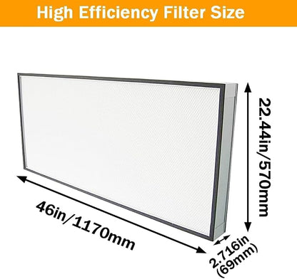 Replacement HEPA Filter for Air Flow Clean Bench 46 x 22 x 2.7 inch FFU - Image 2