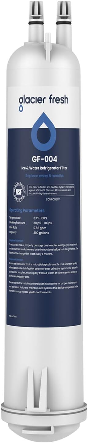 GLACIER FRESH EDR3RXD1 Refrigerator Water Filter, Compatible by GLACIERFRESH