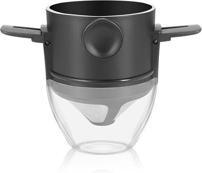 Foldable Travels Coffee Dripper Double Filter Systems Rustproof Stainless Steel - Image 9