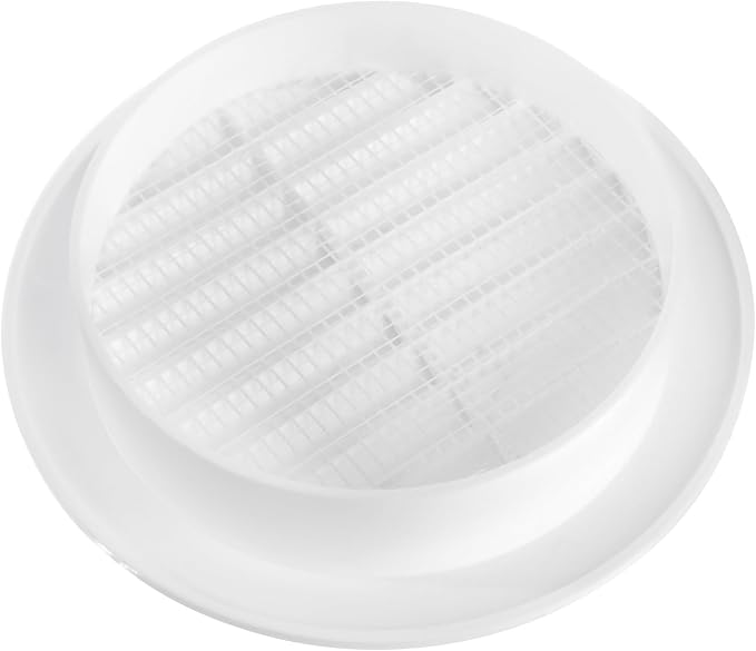White 4" Inch Round Ventilation Grille - Image 4