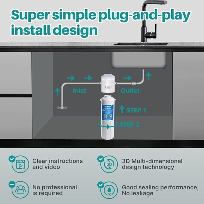 ICEPURE WFC5300A Under Sink Water Filter system, 3 Years or 22000 Gallons Ultra - Image 6
