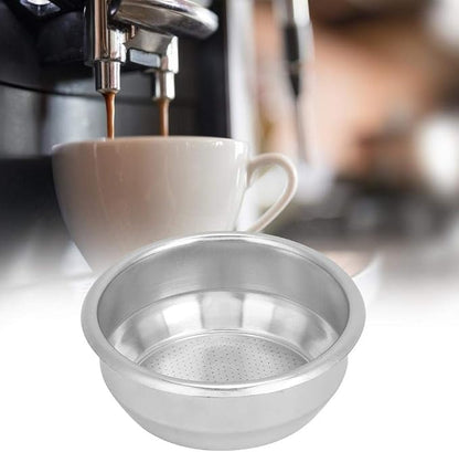 Fdit 58mm Stainless Steel Coffee Filter Basket Single Layer Double Doses Filter - Image 4