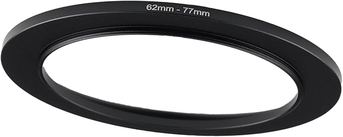 62mm to 77mm Step-up Adapter Rings Filter Adapter Black Metal Step Down Filter by Unknown