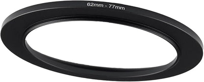 62mm to 77mm Step-up Adapter Rings Filter Adapter Black Metal Step Down Filter by Unknown