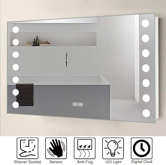 80x60cm LED Bathroom Mirror - Image 7