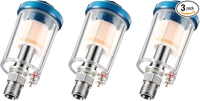 3 Pcs Water Oil Separator Mini in-Line Air Filter, 1/4 Inch NPT Inlet and by YXCCSE