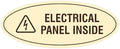 Signs ByLITA Oval Electrical Panel Inside Sign (Ivory/Dark Brown) - Medium 2 Pack