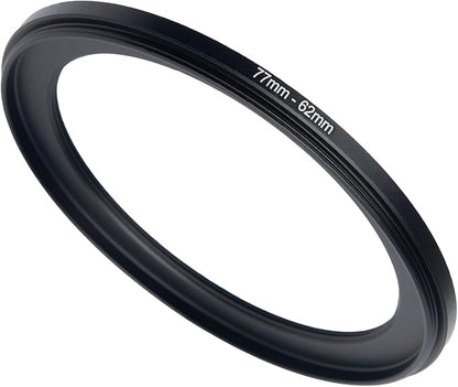 77mm to 62mm Step Up Ring Filter Adapter Black Metal Step up Adapter Rings by Unknown