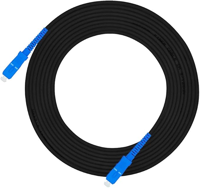 Jeirdus 15M SC to SC Outdoor Armored Simplex 9/125 SM Fiber Optic Cable Jumper Optical Patch Cord Singlemode 15Meters 49ft SC-SC