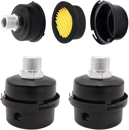 3PCS 1/2" Thread Air Compressor Silencer, 20mm Air Compressor Intake Filter by Seamaka