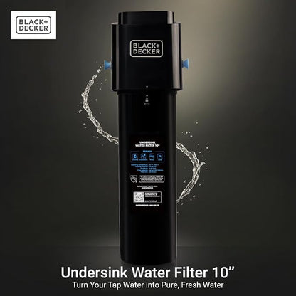 BLACK+DECKER Undersink Water Filter 10’’ | Reduces CHLORAMINE, Bad Taste - Image 2