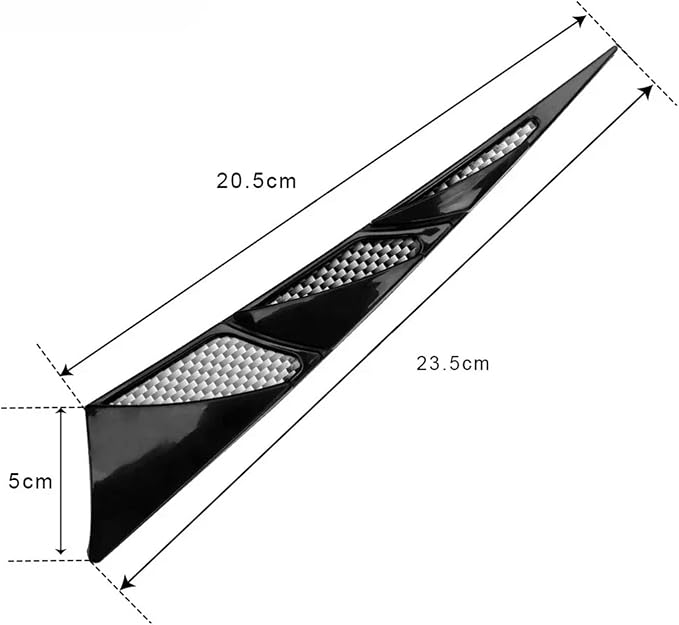 2Pcs Universal Black Cars Auto Vehicle Tuning Air Flow Intake Scoop Bonnet Vent - Image 3