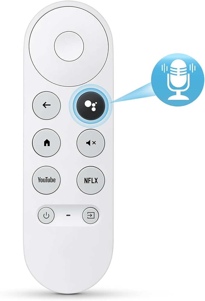 Replacement for Google-Chromecast-Remote, for Chromecast with Google TV Remote 4K/HD & Google TV Streamer 4K(Only for Snow Chromecast Google)