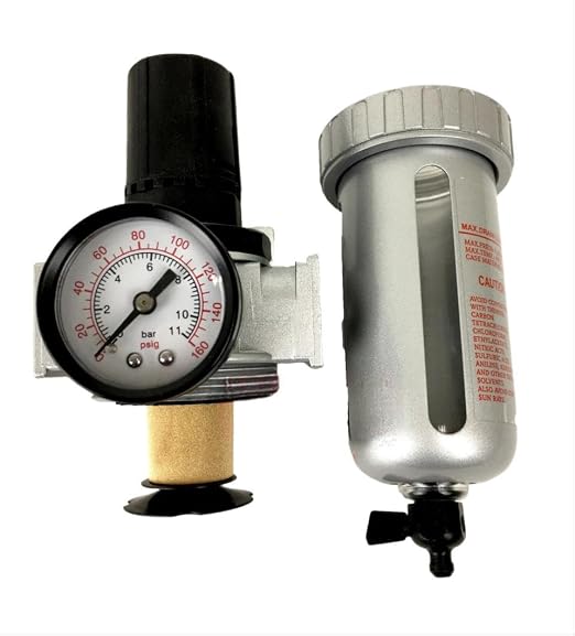 FR804N 1/2" Mid Flow Air Compressor Regulator & Filter Combo - Image 3