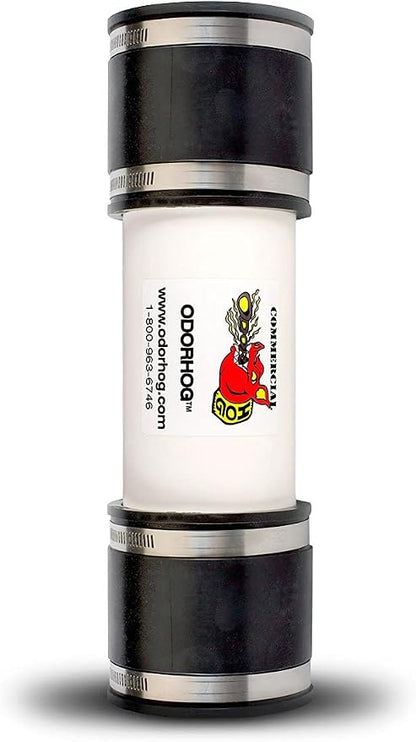 OdorHog Vent Stack Pipe Filter, PVC Inline Model by OdorHog-StoptheStink