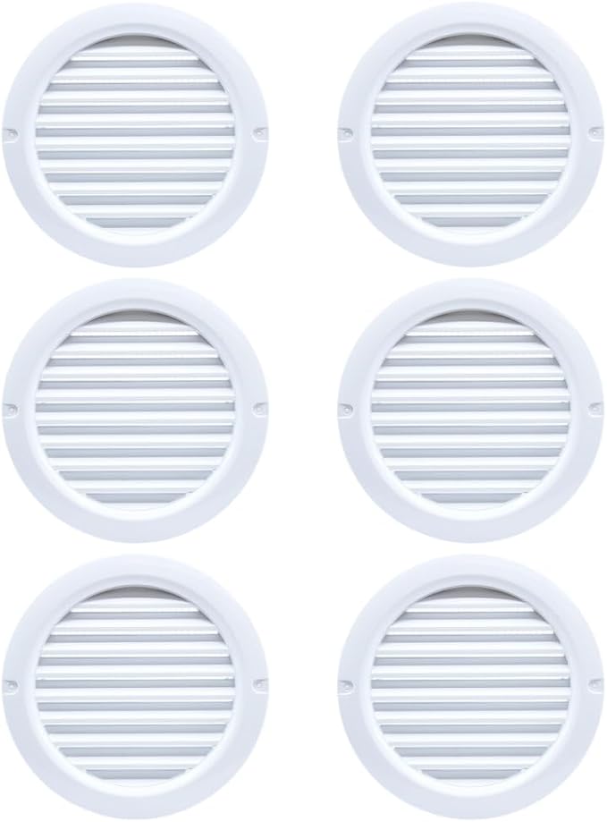 VENTS-US - 4" White Round Plastic Vent Cover - Compatible with 4 Inch Diameter - Image 2