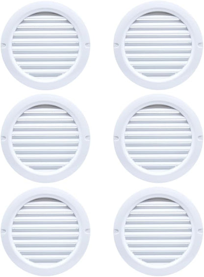 VENTS-US - 4" White Round Plastic Vent Cover - Compatible with 4 Inch Diameter - Image 2