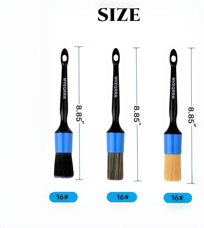 3pcs Car Detailing Brush Set-1pcs Boars Hair Car Detailing Brushes, Leather - Image 2