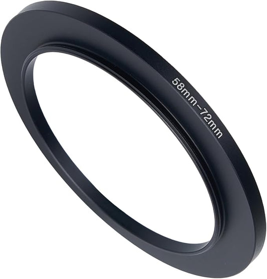 58mm to 72mm Step Up Ring Filter Adapter Black Metal Step up Adapter Rings by Unknown