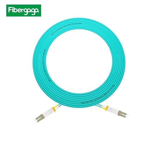 Fibergaga 10M(33ft) OM3 LC to LC Fiber Patch Cable,10GB/40GB Multimode Duplex 50/125µm 2.0mm Fiber Optic Jumper Cords Length Option: 0.5M(1.6ft)-100M(328ft)