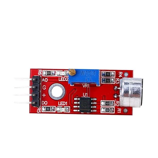 DAOKI 5PCS Microphone Sound Sensor Module AVR PIC High Sensitivity Voice Detection for Arduino with Dupont Cable