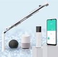 TIPIACE Rechargeable Motorized Curtain tracks to Remote Control Ceiling Mount Electric Retractable Curtain Rail Compatible with Alexa Google Home via Hub (L 36-59 inch)