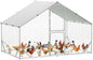 9.8X6.5x6.5FT, Large Walk in Chicken Run Pen Cage, Metal Coop Clearance by Unknown