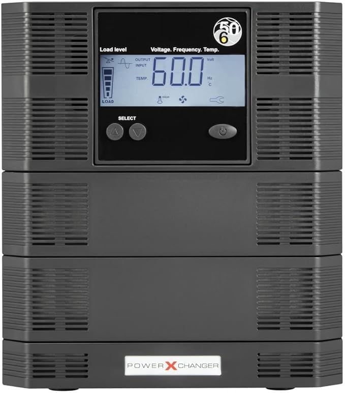 PowerXchanger EX Series Voltage & Frequency Converter, 900–2340W Pure Sine Wave Step-Down 200–240V 50Hz to 120V 60Hz, Lightweight Reliable Design, True Continuous Duty Transformer (1800, Watts)