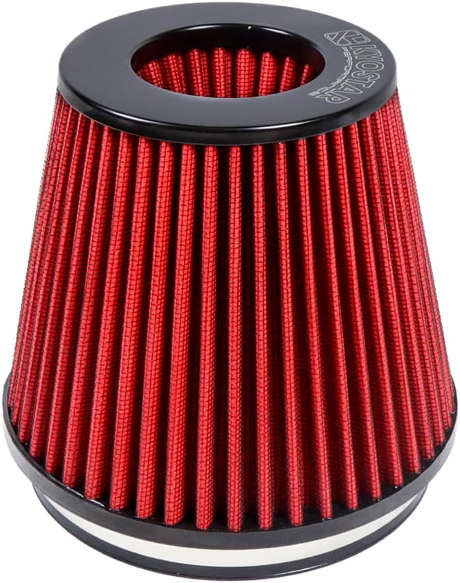 Universal 6" 152mm igh-Flow Air Filter, Reusable Cone Cold Air Intake, High by Kyostar