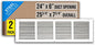 Fits 24x6 Duct Opening | Steel Return Air Grille by Handua | Vent Cover Grill by Handua