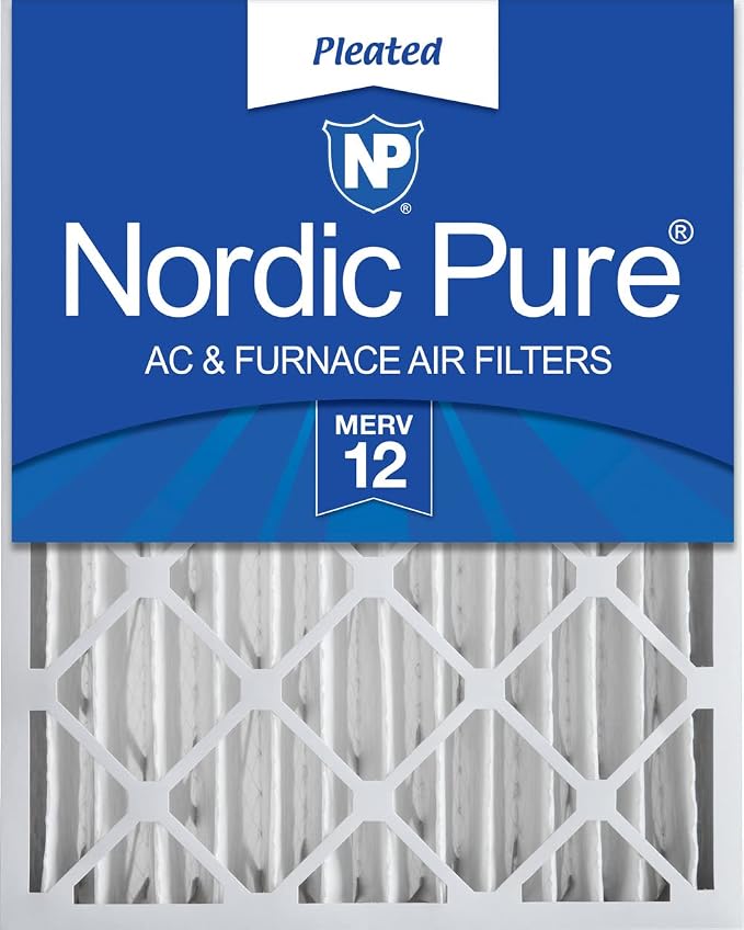 Nordic Pure 16x24x4 Pleated MERV 12 Air Filter 1 Pack by NordicPure