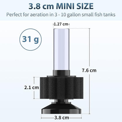 Pawfly Aquarium Air Pump with Nano Bio Sponge Filter Kit Air Control Valve - Image 5