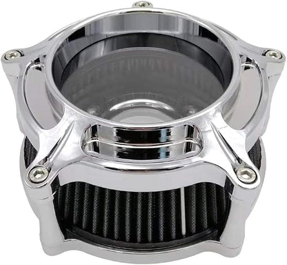 Harley Air Cleaner Chrome See Through Intake Filter Kit Cnc Cut - Image 3