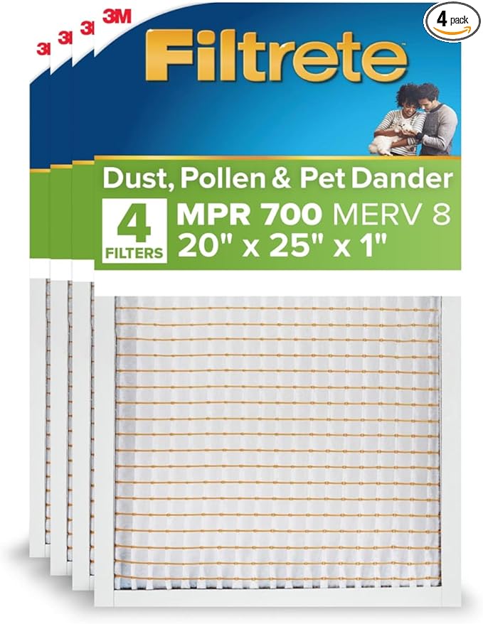 Filtrete 20x25x1 AC Furnace Air Filter, MERV 8, MPR 700, Tough on Pollen by Filtrete