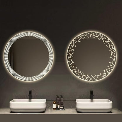 Bathroom Mirror with LED Lights, Wall Mirror with Touch Sensor, Round Mirror - Image 7