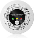 Natural Gas Detector Alarm - 10s Methane/Propane Leak Alert CH4 Gas with 85dB Siren & LED Flash, Battery-Powered Gas Monitor for Home Kitchen RV Safety (3 Battery Included)