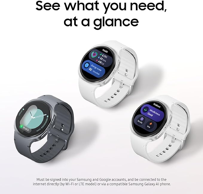 Samsung Galaxy Watch 8 (2025) 40mm Bluetooth Smartwatch, Cushion Design, Fitness Tracker, Sleep Coaching, Running Coach, Energy Score, Heart Rate Tracking, Graphite [US Version, 2 Yr Warranty]