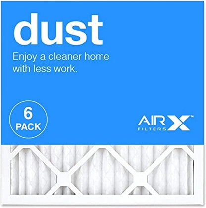 AIRx 6-Pack Premium DUST Series MERV 8 Pleated Air Filter by AIRXFILTERSWICKEDCLEANAIR