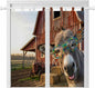 Farm Donkeys Bathroom Curtains 63 Inch Length, Window Curtains Tab Top by Unknown