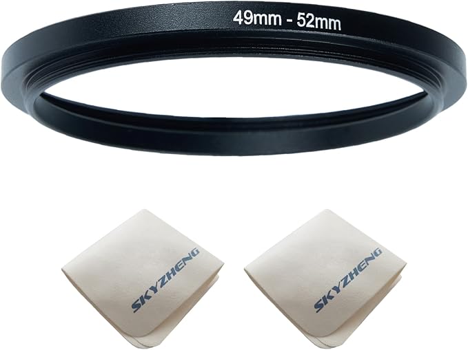 49mm Lens to 52mm Camera Lens Adapter 49mm to 52mm Step Up Ring Adapter Ring by SKYZHENG