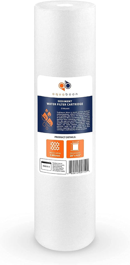 Aquaboon 5 Micron 20 x 4.5 Water Filter Cartridges Set of 2, Whole House Water - Image 9