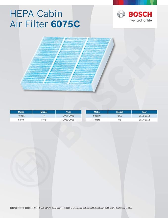 BOSCH 6075C HEPA Cabin Air Filter - Image 6