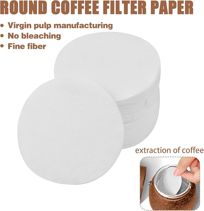 CEYAZYE 200 PCS Round Coffee Filter Paper, 56 mm Disposable Coffee Filters - Image 4