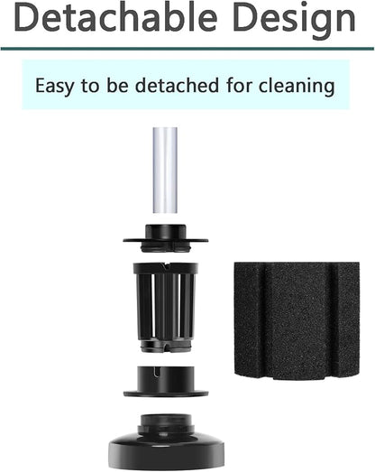 AQUANEAT Aquarium Air Powered Sponge Filter, Fish Tank Bio Bubble Filter - Image 3