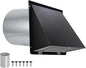 8 inch Hooded Wall Vent with Screen and Damper, Wall Vent Cover Exhaust Vent by JYINCPED