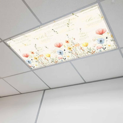 Fluorescent Light Covers for Ceiling Lights Spring Poppy Floral Magnetic Light by Home+L6