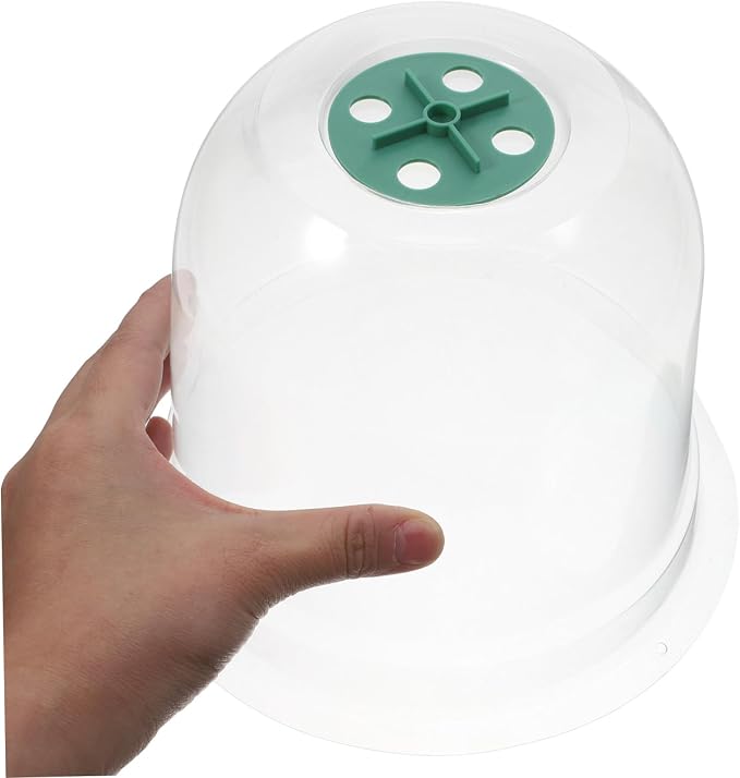 2pcs Small Garden Cloche Clear Plastic Humidity Domes - Image 3
