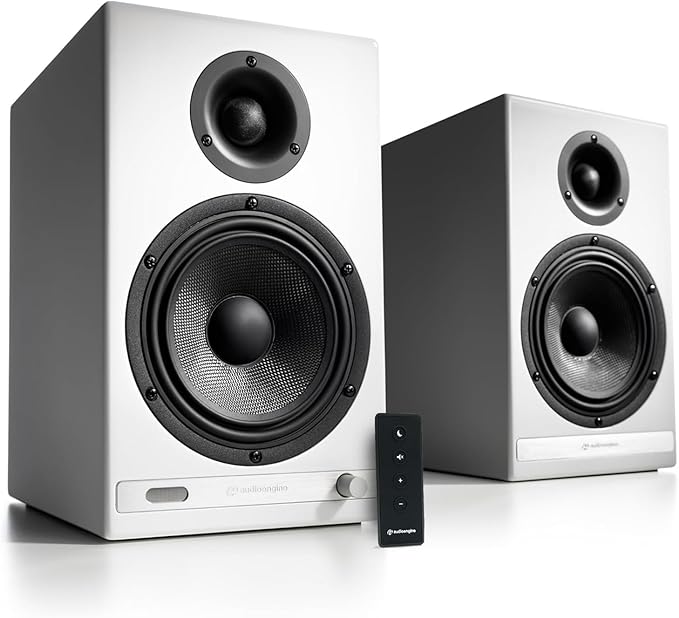 Audioengine HD6 Premium Powered Bookshelf Speakers | 150W Audiophile-Grade Bluetooth 5.0 Speakers with aptX HD | 24-Bit DAC | Real Wood Veneer